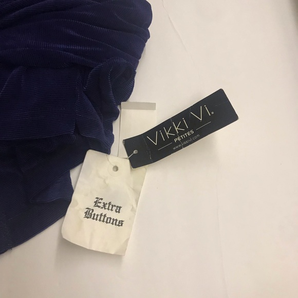 New Blue Vikki Vi Top Button Down 1X Maternity made in USA - Picture 5 of 16